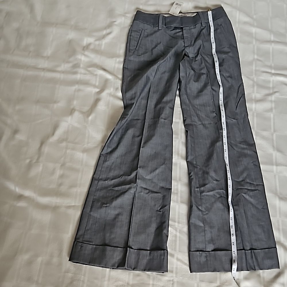 Banana Republic Women's Mid-Rise Flared Pants Gray Size 0 - Picture 11 of 16